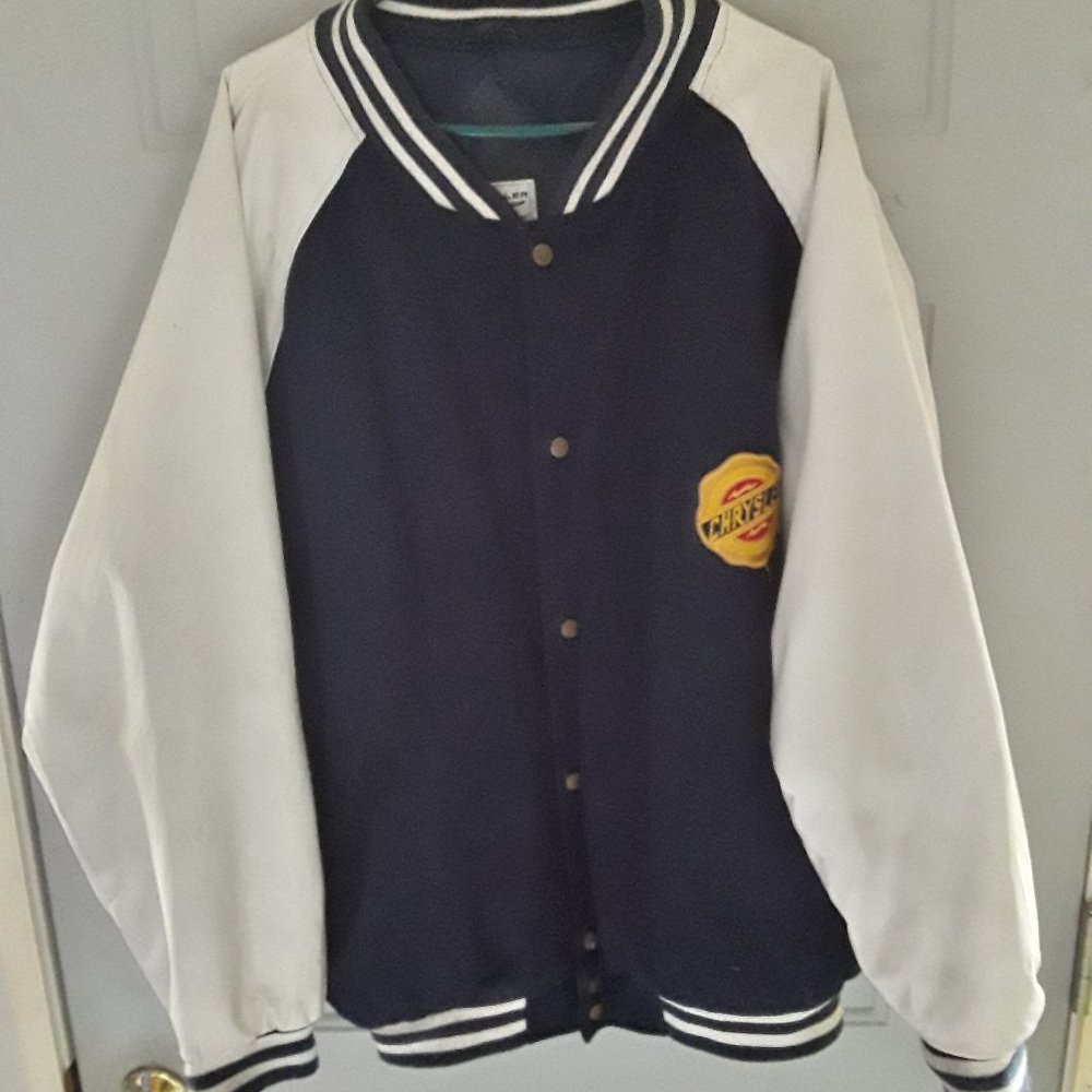 RETRO Distressed Chrysler Jacket Made of Wool and Vinyl